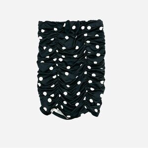 NWOT Abound Black & White Ruched Polka Dot Tube Top